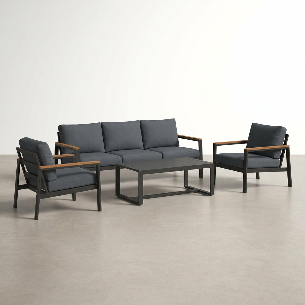 Solterra Luxe Outdoor Lounge Set — Studio Shot