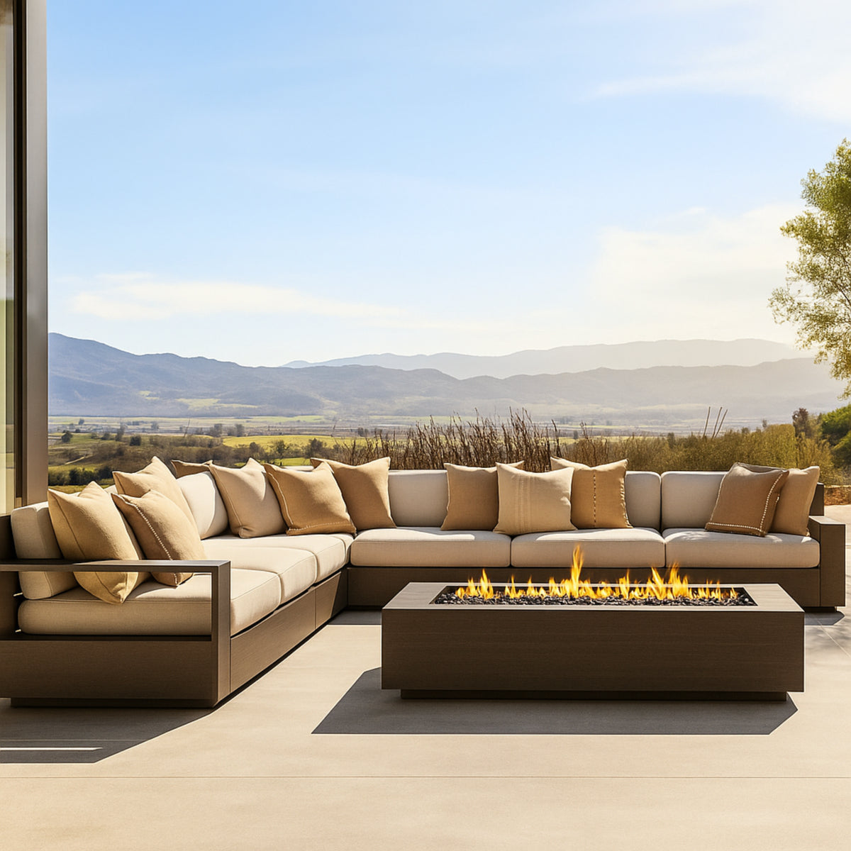 Monolith CastStone Linear Fire Table
